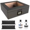 CASE ELEGANCE MAG Cigar Humidor, Easy humidification System, Accurate Digital Hygrometer, Carbon Fiber, Magnetic Seal, for 20-30 Cigars view 1