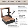 CASE ELEGANCE MAG Cigar Humidor, Easy humidification System, Accurate Digital Hygrometer, Carbon Fiber, Magnetic Seal, for 20-30 Cigars view 4