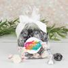 12ct Personalized Candy Black Goodie Bag Party Favors by Just Candy (12 Pack) Photo Upload - Birthday, Wedding Graduation, Baby Shower, Logo view 1