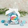12ct Personalized Candy Light Blue Goodie Bag Party Favors by Just Candy (12 Pack) Photo Upload - Birthday, Wedding Graduation, Baby Shower, Logo view 1