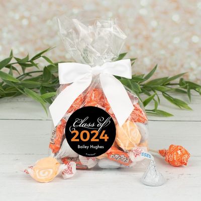 12ct Personalized Graduation Candy Orange Goodie Bag Party Favors by Just Candy (12 Pack) Class of 2026