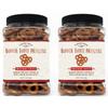 Everton Toffee Butter Toffee Pretzels, Roasted Cashew & Original Butter Toffee Pretzels Grab Jars (2-15oz. jars). Made in small batch crafted sweet and salty mini pretzel snacks. view 1