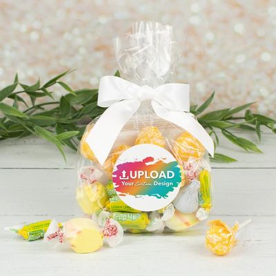 12ct Personalized Candy Yellow Goodie Bag Party Favors by Just Candy (12 Pack) Photo Upload - Birthday, Wedding Graduation, Baby Shower, Logo