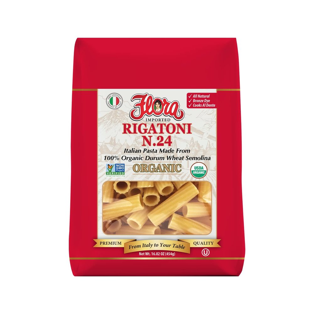 FLORA FINE FOODS RIGATONI ORGANIC- (BRONZE DIE)