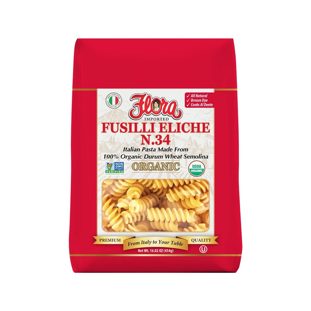 FLORA FINE FOODS FUSILLI ELICHE ORGANIC- (BRONZE DIE)