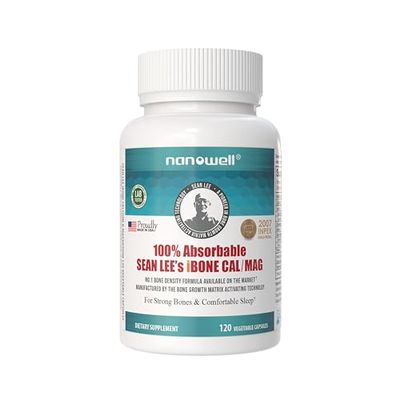 NANOWELL Sean Lee's iBone Cal Mag - Bone Health, Calcium & Magnesium Supplement - 120 Vegetable Capsules, 30 Day Supply