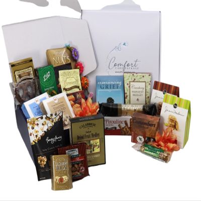 Gift Basket Village - Comfort Care Package Large, Soothing Gift Box with Gourmet Treats & Grief Book, Ideal for Expressing Sympathy