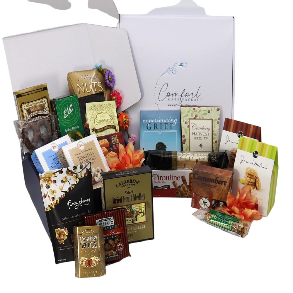 Gift Basket Village - Comfort Care Package Large, Soothing Gift Box with Gourmet Treats & Grief Book, Ideal for Expressing Sympathy