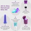 Ecoblossom Reusable Menstrual Disc - Menstrual Cup - Soft Period Disc for Women Designed with Flexible, Medical-Grade Silicone Period Cup (Cyan & Black) view 2