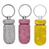 3PCS Bling Crystal Rhinestone Portable Pill Case Pill Container Waterproof Pill Holder with Keychain Glitter Travel Pill Box Small Medicine Dispenser Bottle Storage for Outdoor Camping Travel,10 view 1