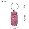 3PCS Bling Crystal Rhinestone Portable Pill Case Pill Container Waterproof Pill Holder with Keychain Glitter Travel Pill Box Small Medicine Dispenser Bottle Storage for Outdoor Camping Travel,11 view 3