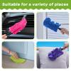 Zubebe 20 Pcs Duster Refill Reusable Fleece Duster Refills Feather Flat Dusters Multi Surface Washable Cleaning Pads Tools for Home, Blinds, Car, Pet, Furniture, Fans (Dark Color) view 4