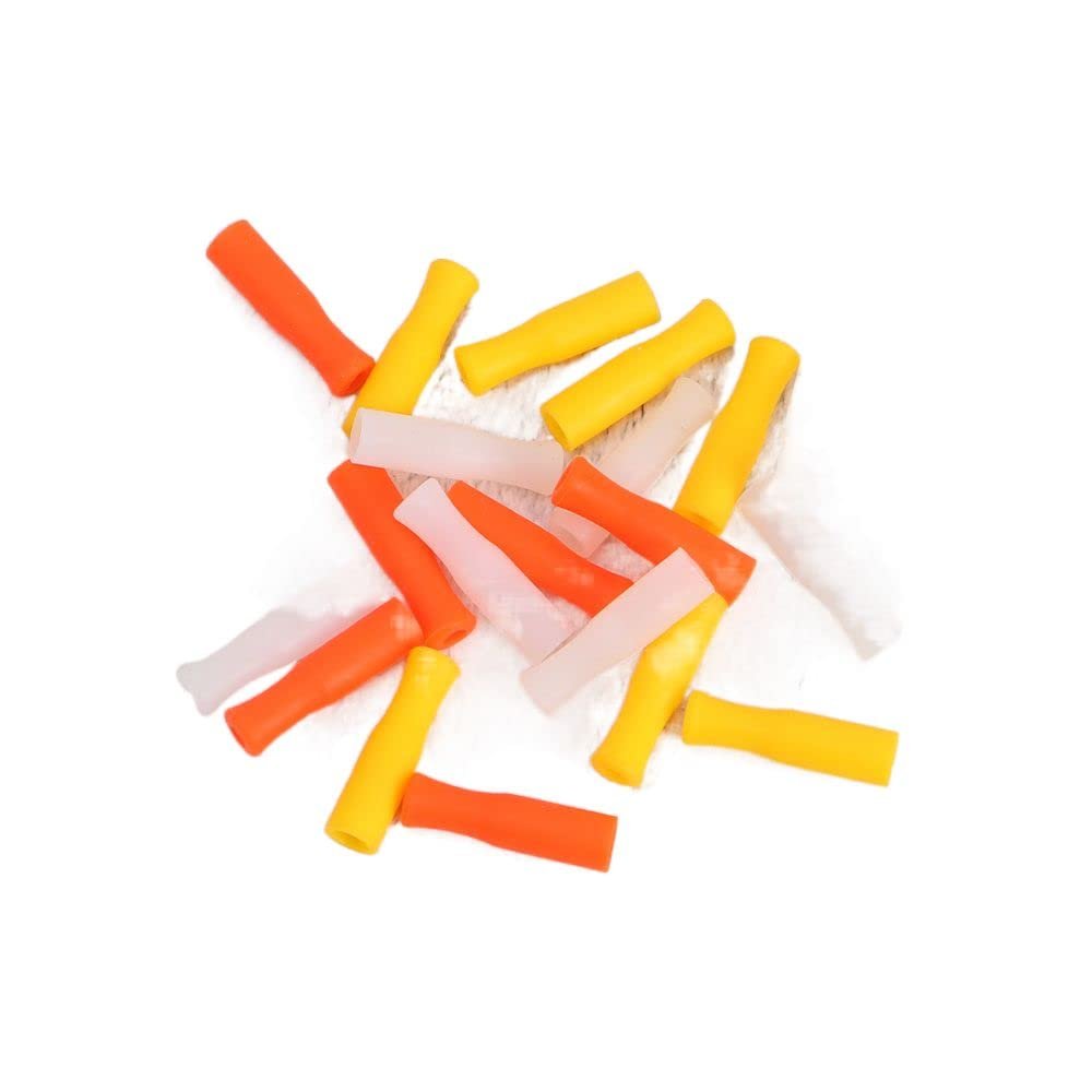 20pcs Silicone Straw Tips,Reusable Straws Tips Silicone Straw Tips Multi-color Straws Tips Covers Only Fit for 6mm Wide Straws