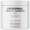 Codeage Liposomal Multi Amino Powder Supplement - BCAA & EAA Supplement All 9 Essential Amino Acids, Branched-Chain Amino Acid, Pre & Post Workout, Unflavored, Liposomal Delivery, Non-GMO, 6.15 oz view 1