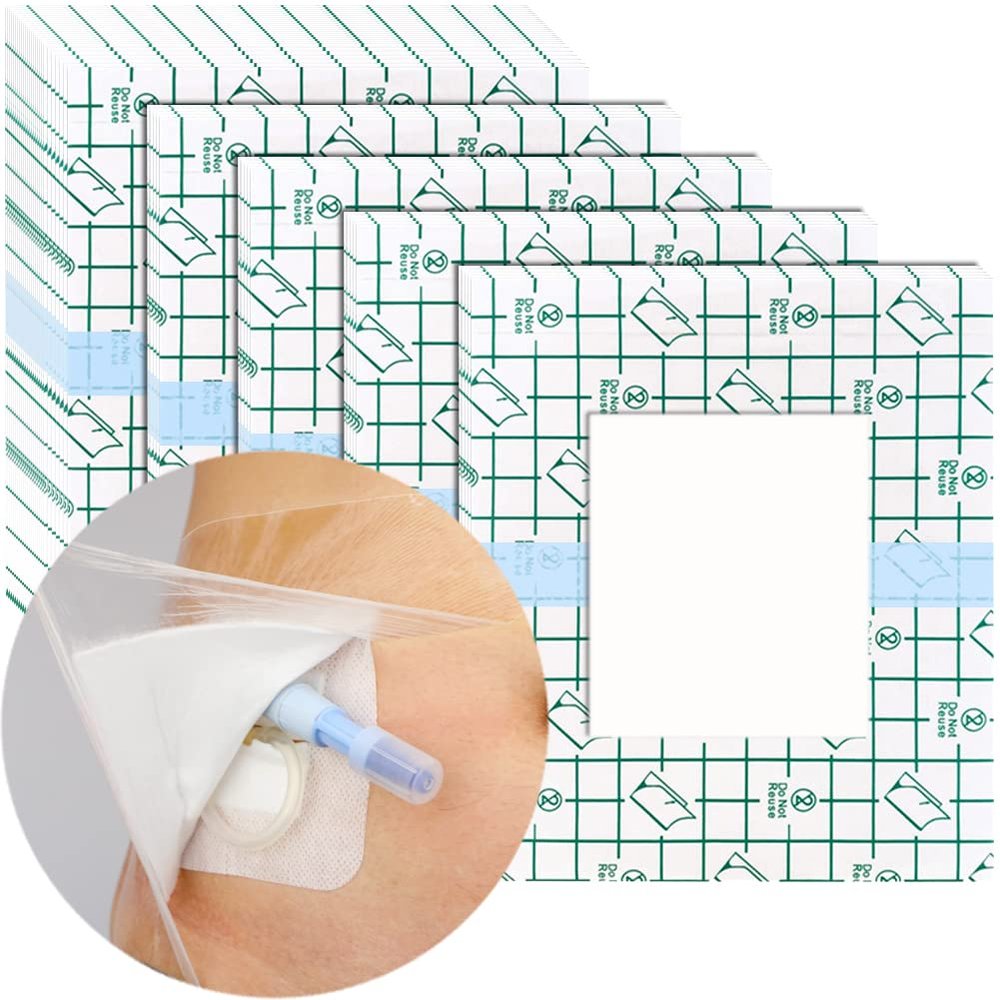 14 Pcs Waterproof Dialysis Catheter Shower Cover with Non-Stick Center Pad for Central Line Chest Chemo Port, 10"x12" Large Wound Bandages Dressing Shower Protector