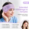 NEWGO Headache Ice Pack Head Wrap for Migraines, Cold Pack Head Ice Therapy Wrap for Headache Relief, Tension, Sinus Pain, Chemo, Head Injuries (Purple) 29.5" x 4.3" view 2