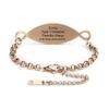 BAIYI HOPE Personalized Rose Gold Medical Alert ID Bracelet for Women Free Engraving Infinite Medical Emergency ID Bracelets for Female 6-7.5in Adjustable view 2