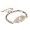 BAIYI HOPE Personalized Rose Gold Medical Alert ID Bracelet for Women Free Engraving Infinite Medical Emergency ID Bracelets for Female 6-7.5in Adjustable view 4