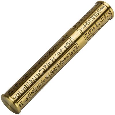 OLOTU Single Cigar Tube, Portable Travel Cigar Box, Humidor, Metal Moisturizing Tube Retro Style Pure Copper Carved Cigar Humidor