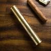 OLOTU Single Cigar Tube, Portable Travel Cigar Box, Humidor, Metal Moisturizing Tube Retro Style Pure Copper Carved Cigar Humidor view 3