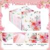 Tatuo 100 Pcs Floral Guest Napkins 3 Ply Watercolor Flower Dinner Paper Napkins Decorative Disposable Paper Hand Towels for Wedding Birthday Baby Shower Bridal Shower Tea Party Decor (6.5 x 6.5 Inch) view 3