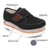 SDEQA Men's Breathable Adjustable Diabetic Shoes Summer Extra Wide Walking Sneakers Comfortable Non-Slip for Elderly Edema Swollen Feet,Black,6.5 view 4
