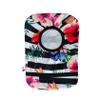 Spoonie Threads Floral Stripe Elastic Ostomy Bag Cover | Fashionable & Adjustable Colostomy Stoma Ileostomy Pouches | Floral Stripe, 6x11 (Small Opening) view 1