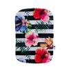 Spoonie Threads Floral Stripe Elastic Ostomy Bag Cover | Fashionable & Adjustable Colostomy Stoma Ileostomy Pouches | Floral Stripe, 6x9 (Large Opening) view 2