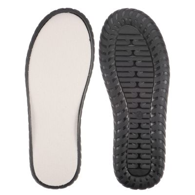 HARFINGTON 1pair Shoes Outer Soles Pad US Size 8.5 Non Slip Mesh Mat Woven Protector Bottom for DIY Slipper Sandals, Black