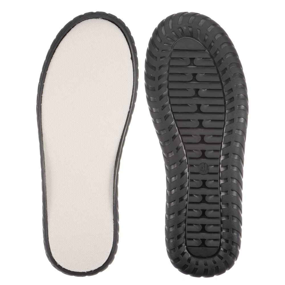 HARFINGTON 1pair Shoes Outer Soles Pad US Size 8.5 Non Slip Mesh Mat Woven Protector Bottom for DIY Slipper Sandals, Black