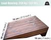 DFONCE Non-Slip Threshold Transitions Ramp, Brown Wood Curb Ramps for Scooter Motorcycle Wheelchair (Size : 90x18x70cm/35x7x27.5in) view 2