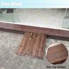 DFONCE Non-Slip Threshold Transitions Ramp, Brown Wood Curb Ramps for Scooter Motorcycle Wheelchair (Size : 90x18x70cm/35x7x27.5in) view 3