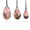 AOWNE 3Pcs Natural Rhodonite Yoni Egg Massage Ball Women Kegel Exercise Jade Egg,3 Eggs view 4