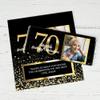 25ct Personalized 70th Birthday Candy Bar Wrappers with Photo DIY Party Favors (25 Wrappers) - Candy Not Included view 1