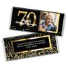 12ct Personalized 70th Birthday Candy Party Favors with Photo Chocolate Bars & Wrappers Gifts for Guests (12 Pack) - No Assembly Required view 1