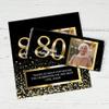 25ct Personalized 80th Birthday Candy Bar Wrappers with Photo DIY Party Favors (25 Wrappers) - Candy Not Included view 1
