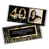 25ct Personalized 40th Birthday Candy Bar Wrappers with Photo DIY Party Favors (25 Wrappers) - Candy Not Included view 2