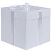 Elephant-package Medium Gift Box with Lids, Ribbon and Paper Filler, for Birthdays, Mother's Day, Bridal Showers, Weddings, Baby Showers - Collapsible, 8.7", 1 Pack, White view 1