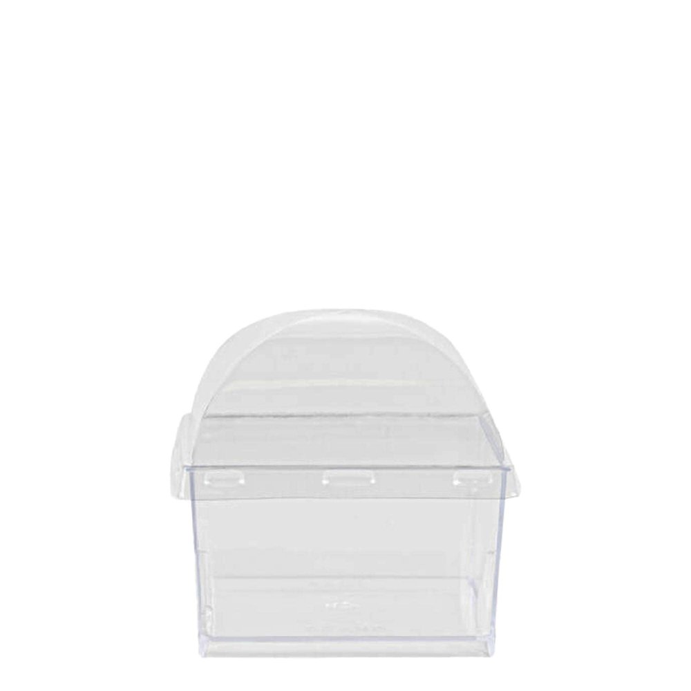 5oz Square Mini Clear Plastic Dessert Containers with Dome Lid - Square Disposable Parfait Box with Lids, Cake Box, Yogurt Container, Fruit Box, Snack Box, Ice Cream, Banana Pudding, Jello (240 PACK)