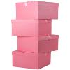 Elephant-package 8.7" Medium Birthday Gift Boxes with Lid and Ribbon, Square Gift Boxes - 4 Pcs (Pink), Bridal Showers, Weddings, Baby Showers, Party Favor Boxes view 1