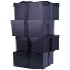 Elephant-package Medium Black Gift Boxes with Lid - 8.7" Square, 4 Pcs - Perfect for Weddings, Birthdays, Anniversaries view 1