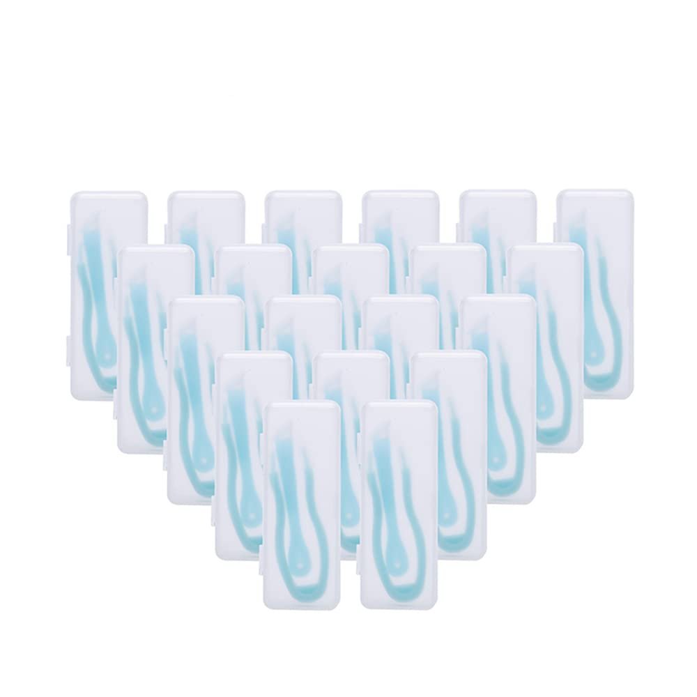 20 Pieces Contact Lens Stick Tool Tweezers Set Suction Stick with Soft Tip Colorful by dhoptical (Blue)