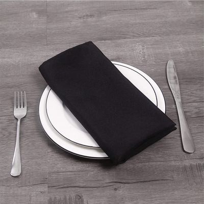 Black Napkin Linen, Folded 2 Ply