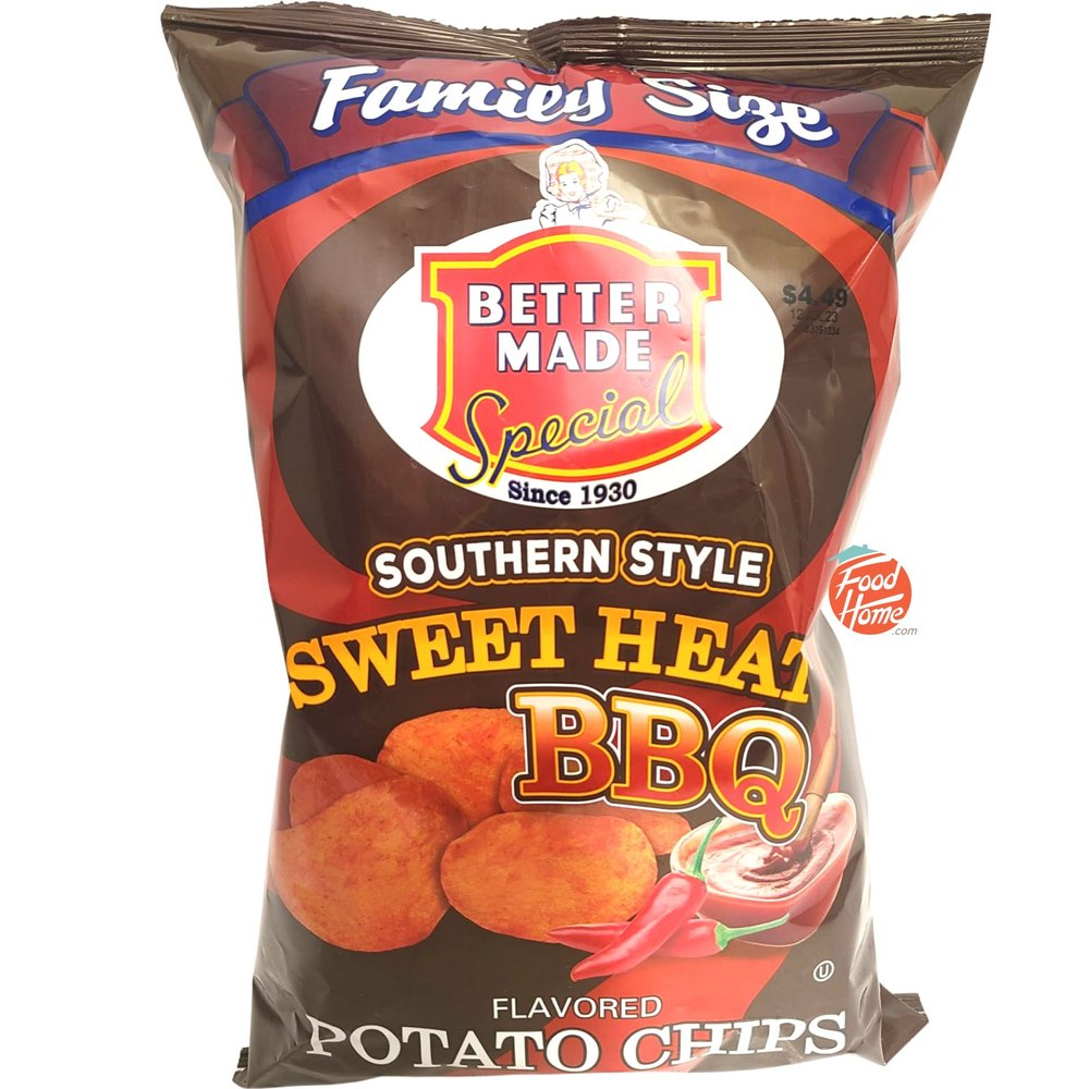 Better Made Family Size southern style sweet heat bbq flavor potato chips 8.5-ounce bag
