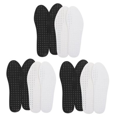 6 Pairs Breathable Insole Orthotic Insoles for Men Plantillas para De Mujer Shoes Inner Cushion Sports Shoe Cushion Eva White