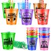 Col-Pary 24 Pieces Shot Glasses on Beaded Necklace Plastic Shot Necklace Cups Funny Shot Glass for Bachelorette Birthday Wedding Festival Parade Favor Party Supplies, (Multi Color-6 Styles) view 1
