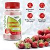 Strawberry Flavored Vitamin B Complex Gummies - B Complex with Vitamin C - Supports Nervous System and Boosts Energy Levels - Assists with Cognitive Function - Great Tasting and Easy to Swallow view 3