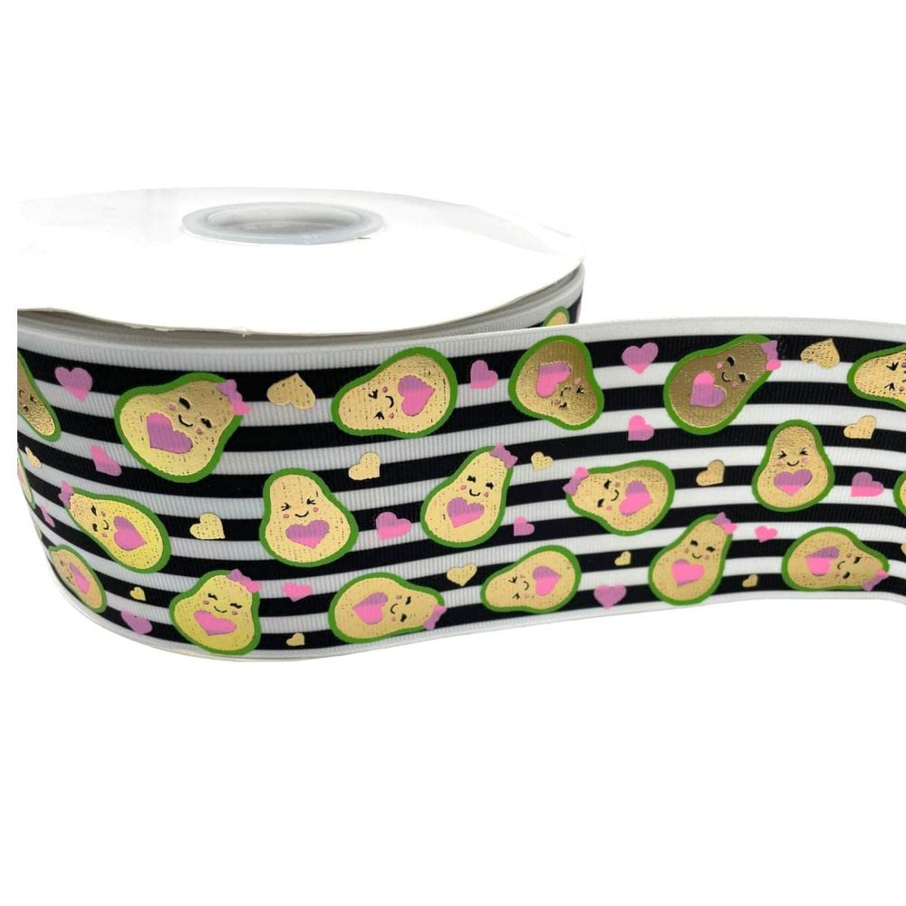 3" Printed Grosgrain Ribbon| Beautiful Printed Grosgrain Ribbon for Hair Bows/Headbands/Crafting/| Used for Gift Wrapping| Dressing Arts Sewing Birthday Party Events Bridal Shower|Pink