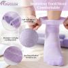 Revosoxs Diabetic Socks for Women Men,5 Pairs Non Binding Diabetic Ankle Socks,Wide Stretchy Loose Seamless Socks 7-9 9-11(Grey-Large) view 3