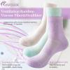 Revosoxs Diabetic Socks for Women Men,5 Pairs Non Binding Diabetic Ankle Socks,Wide Stretchy Loose Seamless Socks 7-9 9-11(Grey-Large) view 4